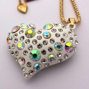 Betsey Johnson Crystal Heart